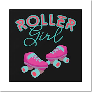 Roller Girl Skating Posters and Art